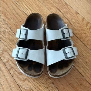 Kids White Birkenstock Arizona Sandals